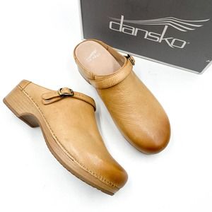 Dansko Tan Leather Mules